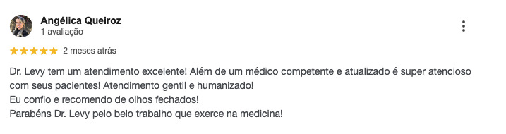 Depoimento de paciente do Dr. Levy Pontes